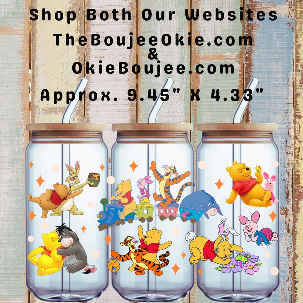 Image of Pooh Piglet Eyore Tigger Double Sided Uv Dtf Wrap W0964