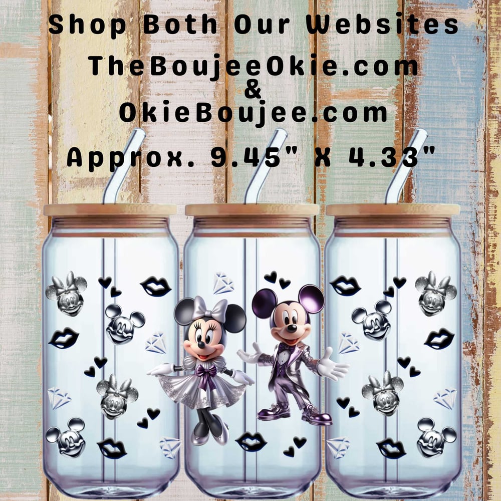 Image of Mickey & Minnie Double Sided Uv Dtf Wrap  W0662