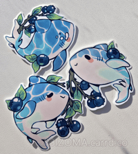 Blueberry shark stickers