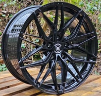 Image 2 of 19" RFX17 STYLE STAGGERED ALLOY WHEELS FITS 5X120 GLOSS BLACK