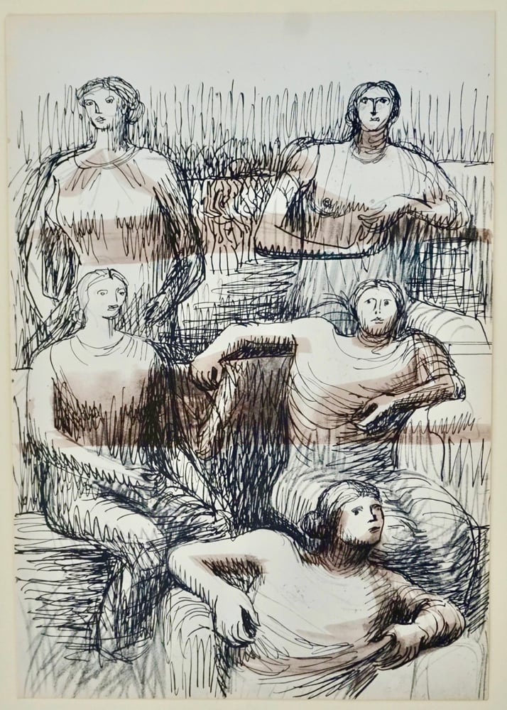 Image of henry moore / five seated figures / 30/147
