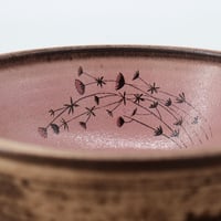 Image 3 of Dark Pink Flowers Cereal Bowl