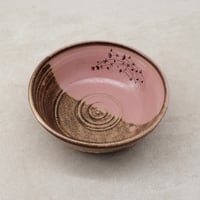 Image 1 of Dark Pink Flowers Cereal Bowl