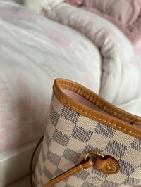 Image 7 of Louis Vuitton Neverfull MM Damier Azur Rose Ballerine