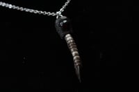 Image 2 of Dead Good Pheasant toe necklace with garnet crystal