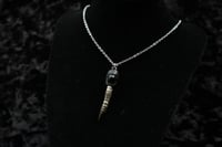 Image 5 of Dead Good Pheasant toe necklace with garnet crystal
