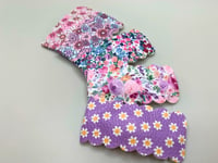 Image 1 of Pink & Purple Floral Snap Clips