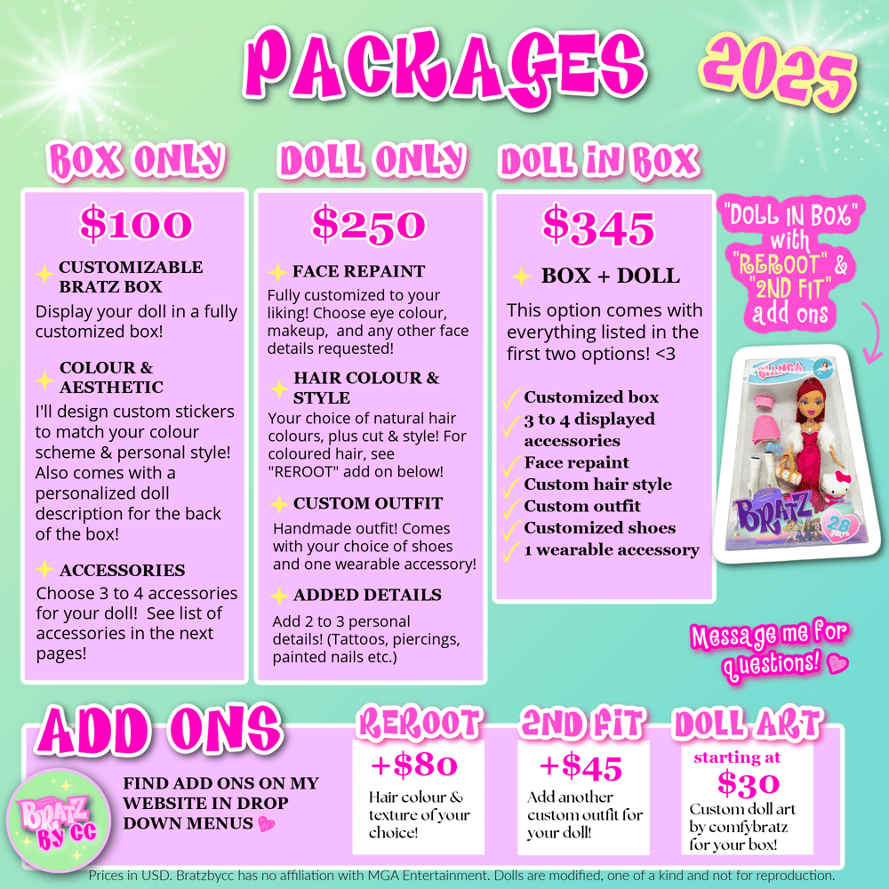Image of Customizable Bratz Doll! DOLL ONLY