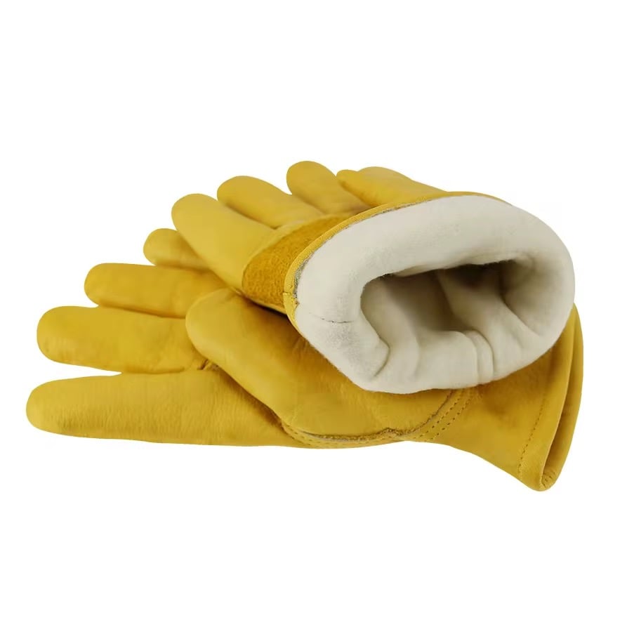 Cowhide Leather Winter Work Gloves