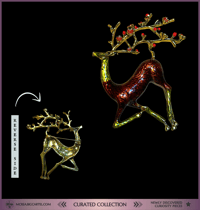 Image 2 of Enamel Deer Brooch ┃ Nature-Inspired Elegance ┃ Curated Collection Piece