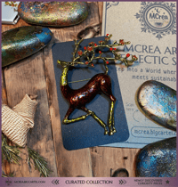 Image 1 of Enamel Deer Brooch ┃ Nature-Inspired Elegance ┃ Curated Collection Piece