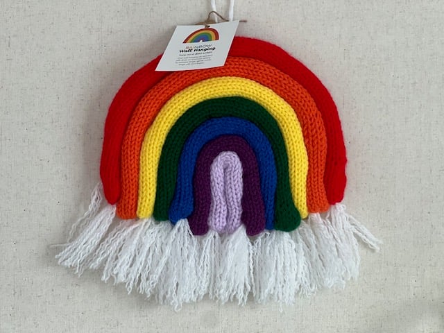 Image of Knit Rainbow Wall Hanging
