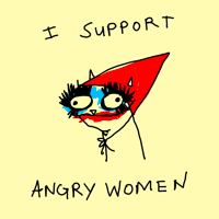 Angry women 8x8 print 