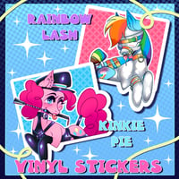 Image 1 of MLP: Kinkie Pie and Rainbow Lash Sticker Set