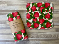 Image 1 of Reusable Napkins - Strawberries