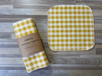 Image 1 of Reusable Napkins- Yellow Checkered