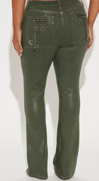 Image 2 of Coated Stretch Bootcut Jeans