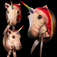 Image 1 of Rainbow Pride Unicorn Wall Mount • OOAK