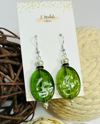 Image 1 of Olive Oval Earrings
