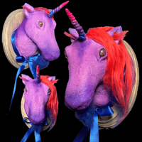 Image 1 of Bisexual Pride Unicorn Wall Mount • OOAK