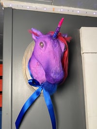 Image 3 of Bisexual Pride Unicorn Wall Mount • OOAK