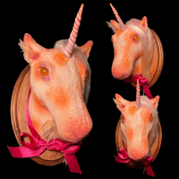 Image 1 of Lesbian Pride Unicorn Wall Mount • OOAK