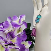 Image 1 of Turquoise Cat Key Chain
