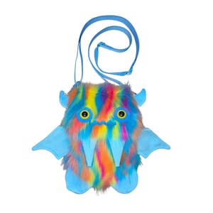 Image of Blue Rainbow Floof Monster Friend Backpack/Bag
