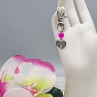 Image 1 of Pink Pawprint Best Friend Key Chain