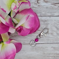 Image 2 of Pink Pawprint Best Friend Key Chain