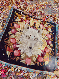 Image 2 of Harvest Wolf Woven Blanket