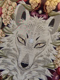Image 4 of Harvest Wolf Woven Blanket