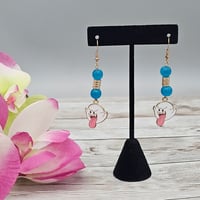 Image 1 of Blue Boo Ghost Earrings