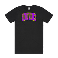 Adult unisex Purple & Yellow T - Shirt - Black