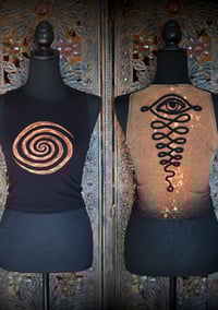 Image 1 of Fractal Vision Cropped Formfitting Muscle Tank