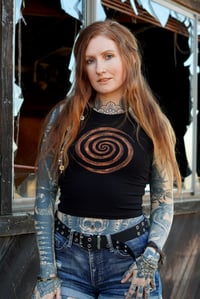 Image 4 of Fractal Vision Cropped Formfitting Muscle Tank