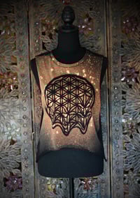 Image 1 of Flower of Life Drip Muscle Tank