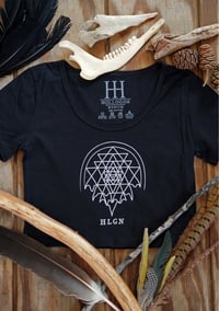 Image 1 of Sri Yantra Drip Women's Crop Tee