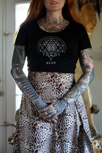Image 3 of Sri Yantra Drip Women's Crop Tee