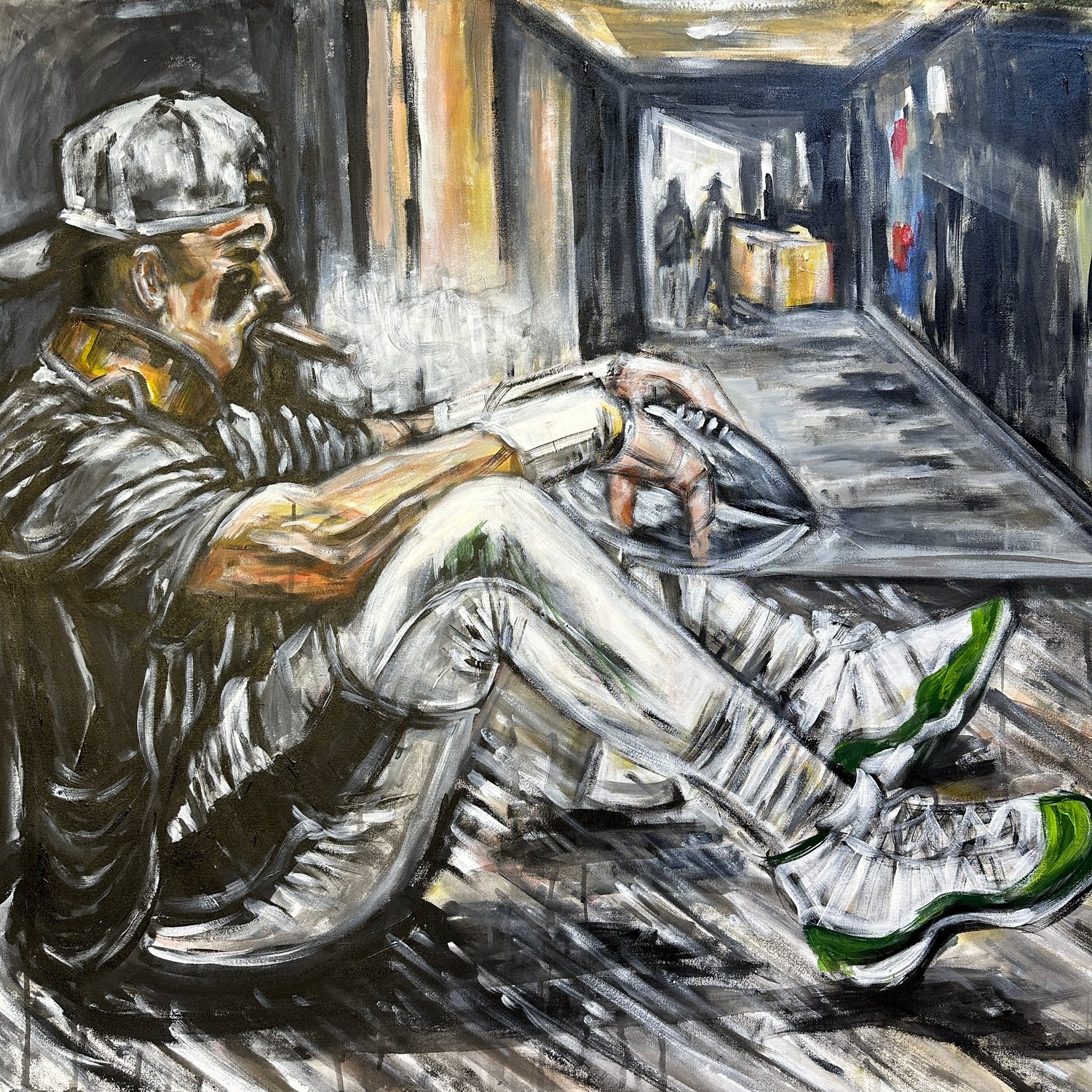 WINNING HURTS ORIGINAL PAINTING (55x55")
