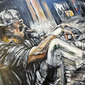 WINNING HURTS ORIGINAL PAINTING (55x55")