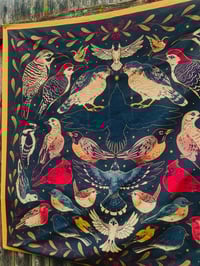 Image 2 of Backyard Birds Tapestry