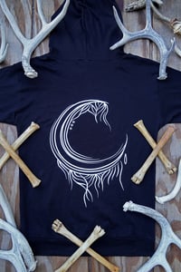 Image 3 of Branching Crescent Black Hoodies