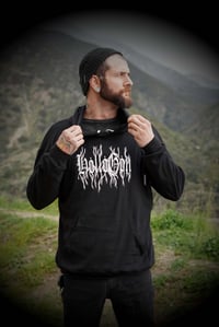 Image 4 of Branching Crescent Black Hoodies