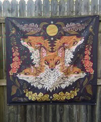 Image 1 of Foxes & Foxgloves Tapestry