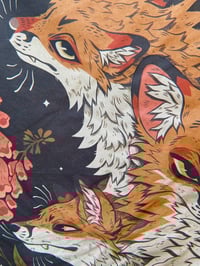 Image 3 of Foxes & Foxgloves Tapestry