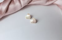 Image 1 of Diamond Heart Studs