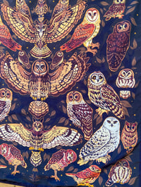 Image 3 of North American Owls Tapestry