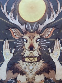 Image 2 of TransMasc Were-Deer Tapestry