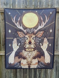 Image 1 of TransMasc Were-Deer Tapestry